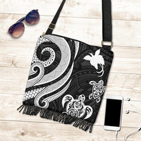Papua New Guinea Boho Handbag - White Tentacle Turtle - Polynesian Pride