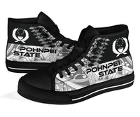 Pohnpei State High Top Shoes - White Color Symmetry Style - Polynesian Pride
