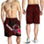 Hawaii Men's Shorts - Kanaka Maoli With Hibiscus On Polynesian Patterns (RED) - Polynesian Pride