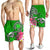 Hawaii Men's Shorts - Turtle Plumeria Polynesian Tattoo Green Color - Polynesian Pride