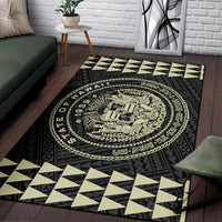 Kakau Seal Of Hawaii Polynesian - Beige Rug - Polynesian Pride