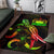 Samoa Polynesian Area Rugs - Turtle With Blooming Hibiscus Reggae - Polynesian Pride