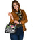 Nauru Polynesian Shoulder Handbag - Summer Plumeria (Black) - Polynesian Pride