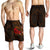 Polynesian Hawaii Men's Shorts - Humpback Whale with Hibiscus (Golden) - Polynesian Pride