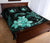 Hawaii Polynesian Turtle Plumeria Quilt Bed Set - Pog Style Turquoise - Polynesian Pride