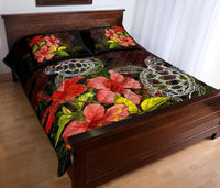 Hawaii Turtle Hibiscus Tree Quilt Bed Set - Polynesian Pride