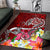 Tahiti Area Rug - Turtle Plumeria (Red) - Polynesian Pride