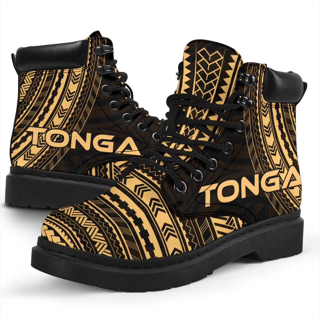Tonga Leather Boots - Polynesian Gold Chief Version - Polynesian Pride