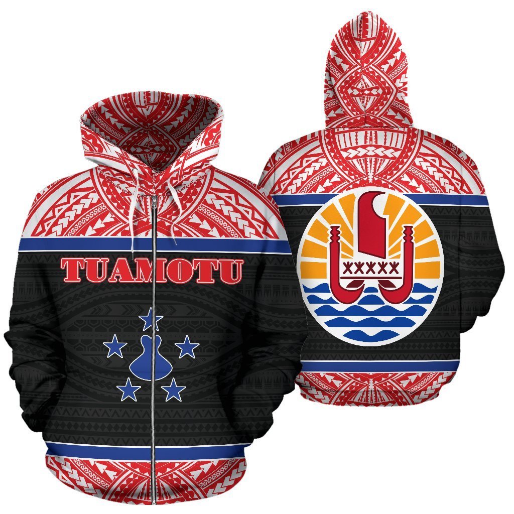 Tuamotu All Over Zip up Hoodie Polynesian Hoodie Style Unisex White - Polynesian Pride