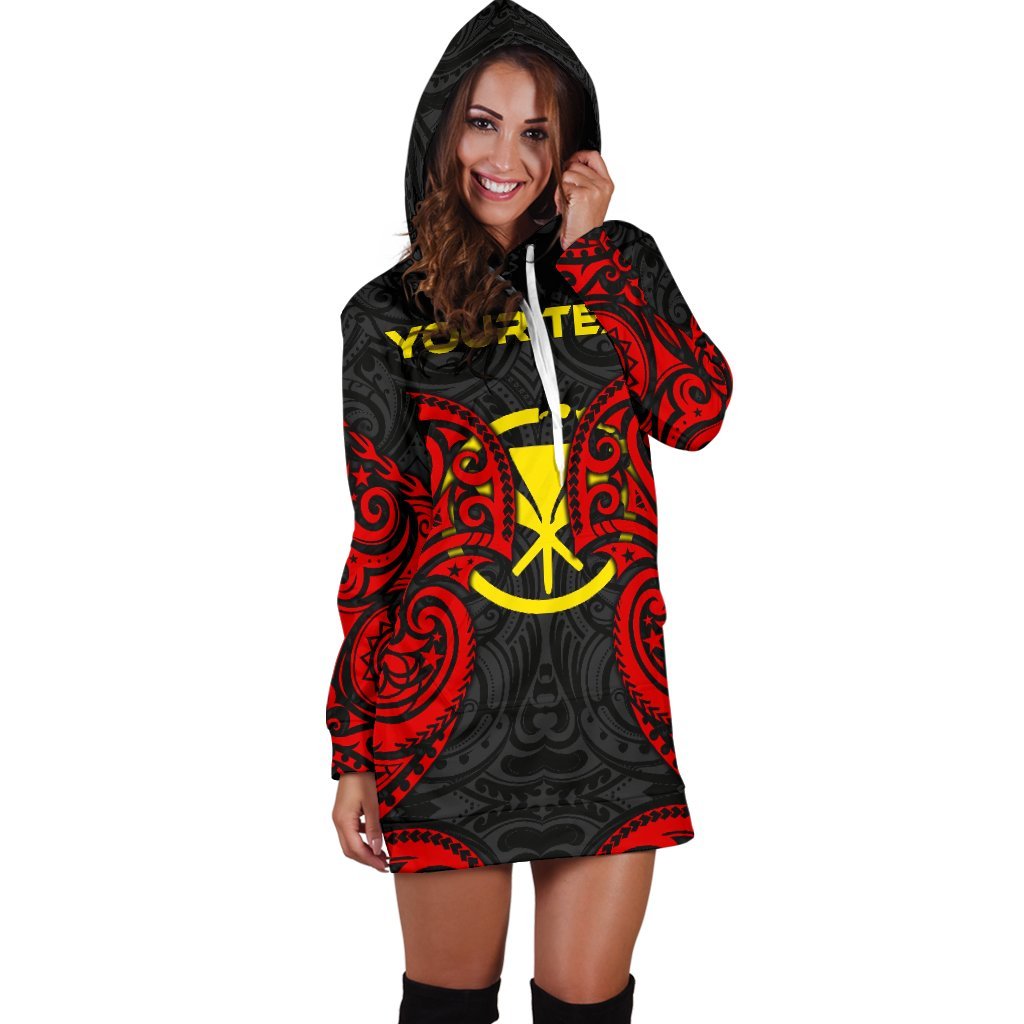 Polynesian Custom Personalised Hawaii Women's Hoodie Dress - Hawaiian Spirit - Polynesian Pride