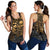 Samoa Polynesian Racerback Tank (Women) - Gold Turtle Flowing - Polynesian Pride