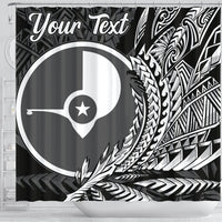 Yap State Shower Curtains - Custom Personalised Wings Style - Polynesian Pride