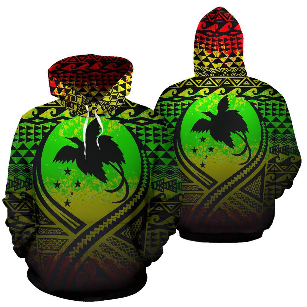 Papua New Guinea All Over Hoodie Lift up Reggae Unisex Reggae - Polynesian Pride