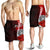 American Samoa Polynesian Custom Personalised Men's Shorts - Coat Of Arm With Hibiscus Black - Polynesian Pride