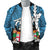 Fiji Polynesian Men's Bomber Jacket - Tribal Wave Tattoo Flag Style - Polynesian Pride