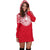 Tahiti Women Hoodie Dress - Tahiti Coat Of Arms Polynesian Flag Color - Polynesian Pride