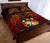 Tonga Polynesian Quilt Bed Set - Tonga Coat Of Arms & Red Manta Ray Turtle - Polynesian Pride