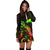 Tokelau Polynesian Hoodie Dress - Turtle With Blooming Hibiscus Reggae - Polynesian Pride