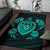 Hawaiian Map Turtle Ohana Hibiscus Kakau Polynesian Rug AH - Polynesian Pride