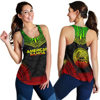 American Samoa Women's Racerback Tank - Polynesian Chief Reggae Version - Polynesian Pride