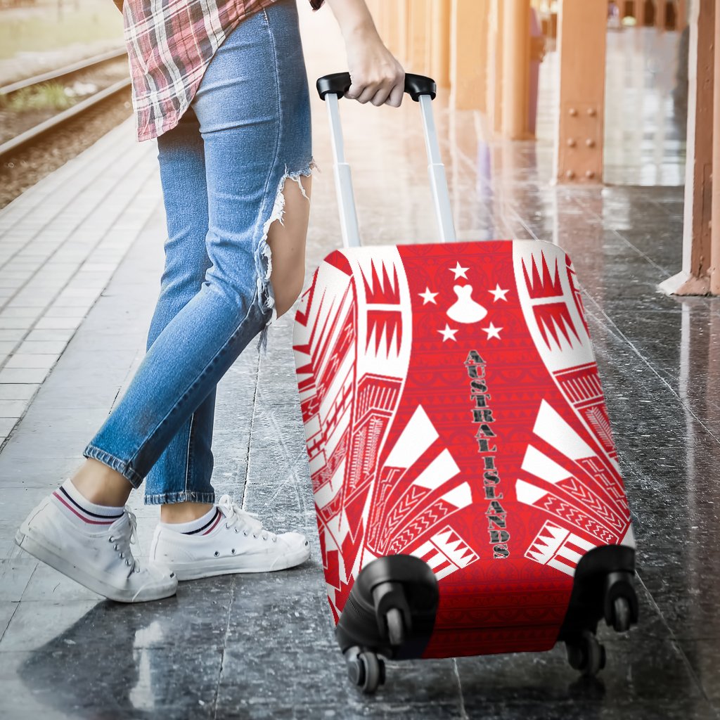 Austral Islands Luggage Cover - Polynesian Tattoo Flag - Polynesian Pride
