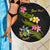 Solomon Islands Custom Personalised Beach Blanket - Plumeria Tribal - Polynesian Pride