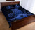 Hawaii Polynesian Pineapple Hibiscus Quilt Bed Set - Zela Style Blue - Polynesian Pride