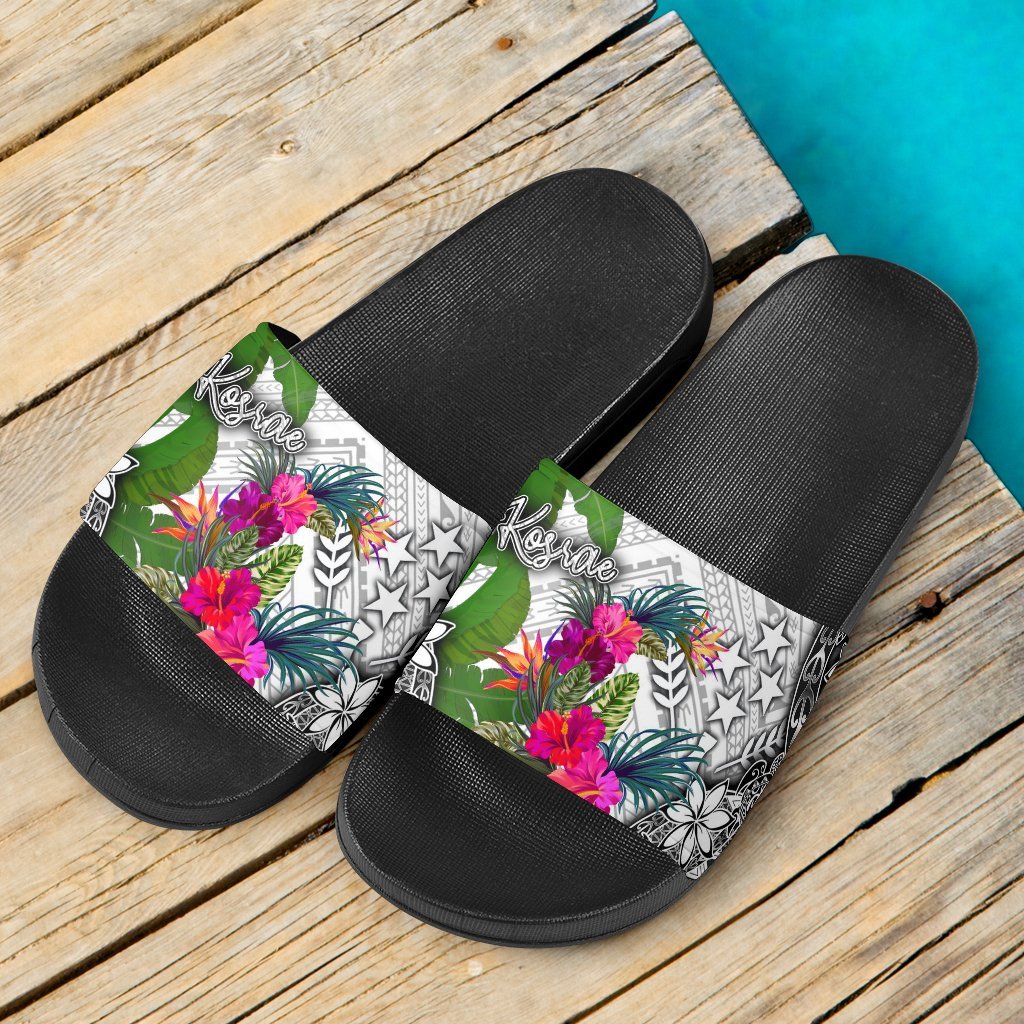 Kosrae Slide Sandals - Turtle Plumeria Banana Leaf - Polynesian Pride