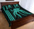 Hawaii Octopus KaKau Polynesian Quilt Bed Set - Turquoise - Polynesian Pride