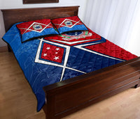Samoa Quilt Bed Set - Samoa Flag with Polynesian Patterns - Polynesian Pride