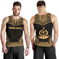 Vanuatu Men's Tank Top - Polynesian Chief Gold Version - Polynesian Pride