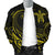 Hawaii Turtle Polynesian Mens Bomber Jacket - Yellow - Frida Style - Polynesian Pride