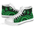 New Caledonia High Top Canvas Shoes - Green Tentacle Turtle - Polynesian Pride