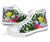 Hawaii High Top Shoes White - Turtle Plumeria Banana Leaf - Polynesian Pride