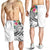 Wallis and Futuna Polynesian Men's Shorts - Summer Plumeria (White) - Polynesian Pride