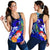 CNMI Custom Personalised Women's Racerback Tank - Humpback Whale with Tropical Flowers (Blue) - Polynesian Pride