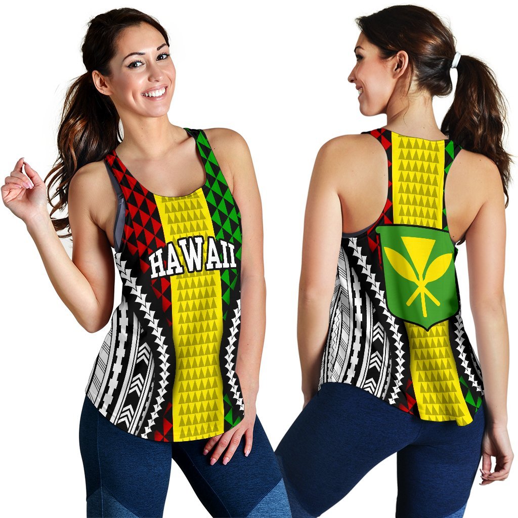 Hawaiian Special Kanaka Women's Racerback Tank Top A0 White - Polynesian Pride