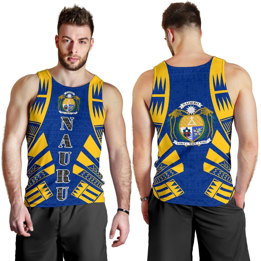Nauru Men Tank Top - Polynesian Tattoo Flag - Polynesian Pride