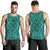 Polynesian Kakau Turtle Turquoise Hawaii Men's Tank Top - Polynesian Pride