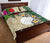 Palau Polynesian Quilt Bed Set - Hibiscus Turtle Tattoo Beige - Polynesian Pride