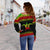 Turtle Custom Personalised Women's Off Shoulder Sweater - Polynesia Reggae Fog - Polynesian Pride