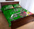 Tahiti Custom Personalised Quilt Bed Set - Turtle Plumeria (Green) - Polynesian Pride