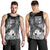 Fiji Custom Personalised Men's Tank Top - Humpback Whale with Tropical Flowers (White) - Polynesian Pride