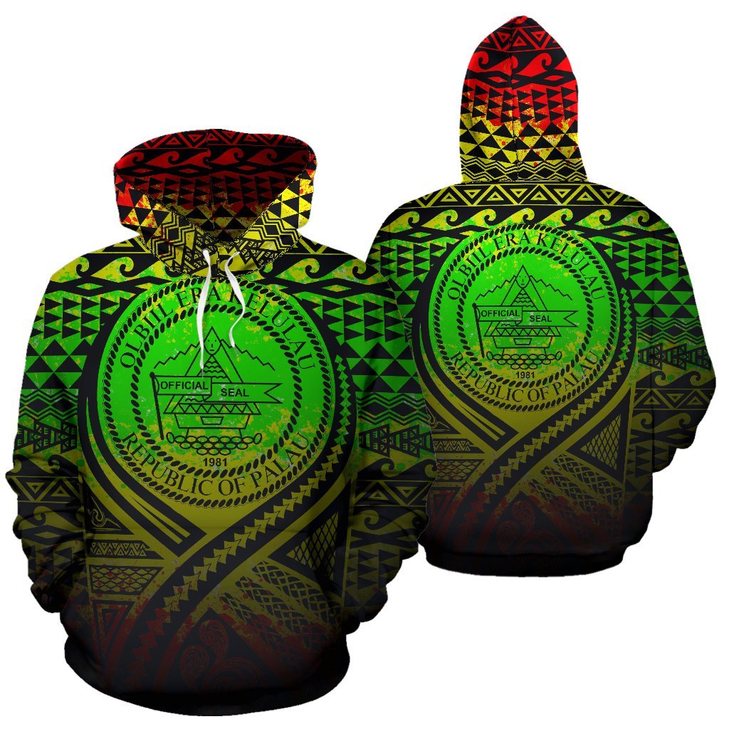 Palau All Over Hoodie Lift up Reggae Unisex Reggae - Polynesian Pride