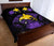 Papua New Guinea Polynesian Quilt Bed Set Hibiscus Purple - Polynesian Pride