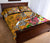 Tahiti Custom Personalised Quilt Bed Set - Turtle Plumeria (Gold) - Polynesian Pride