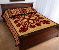 Hawaiian Quilt Pattern Garden Quilt Bed Set - Polynesian Pride