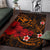 Polynesian Hawaii Kanaka Maoli Area Rug - Humpback Whale with Hibiscus (Golden) - Polynesian Pride