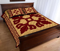 Hawaiian Quilt Pattern Flower Proudly Quilt Bed Set - Polynesian Pride