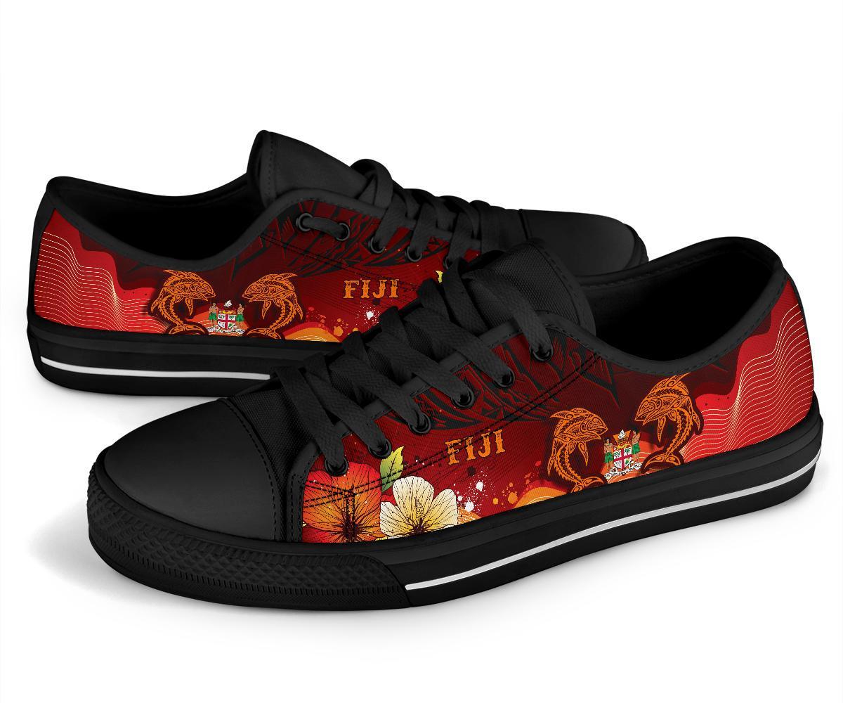 Fiji Low Top Shoes - Tribal Tuna Fish - Polynesian Pride